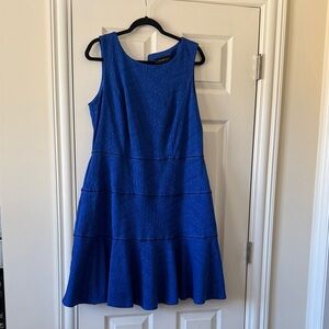 Lane Bryant Royal Blue Textured Midi Dress worn once.